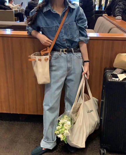women style cotton indigo jeans